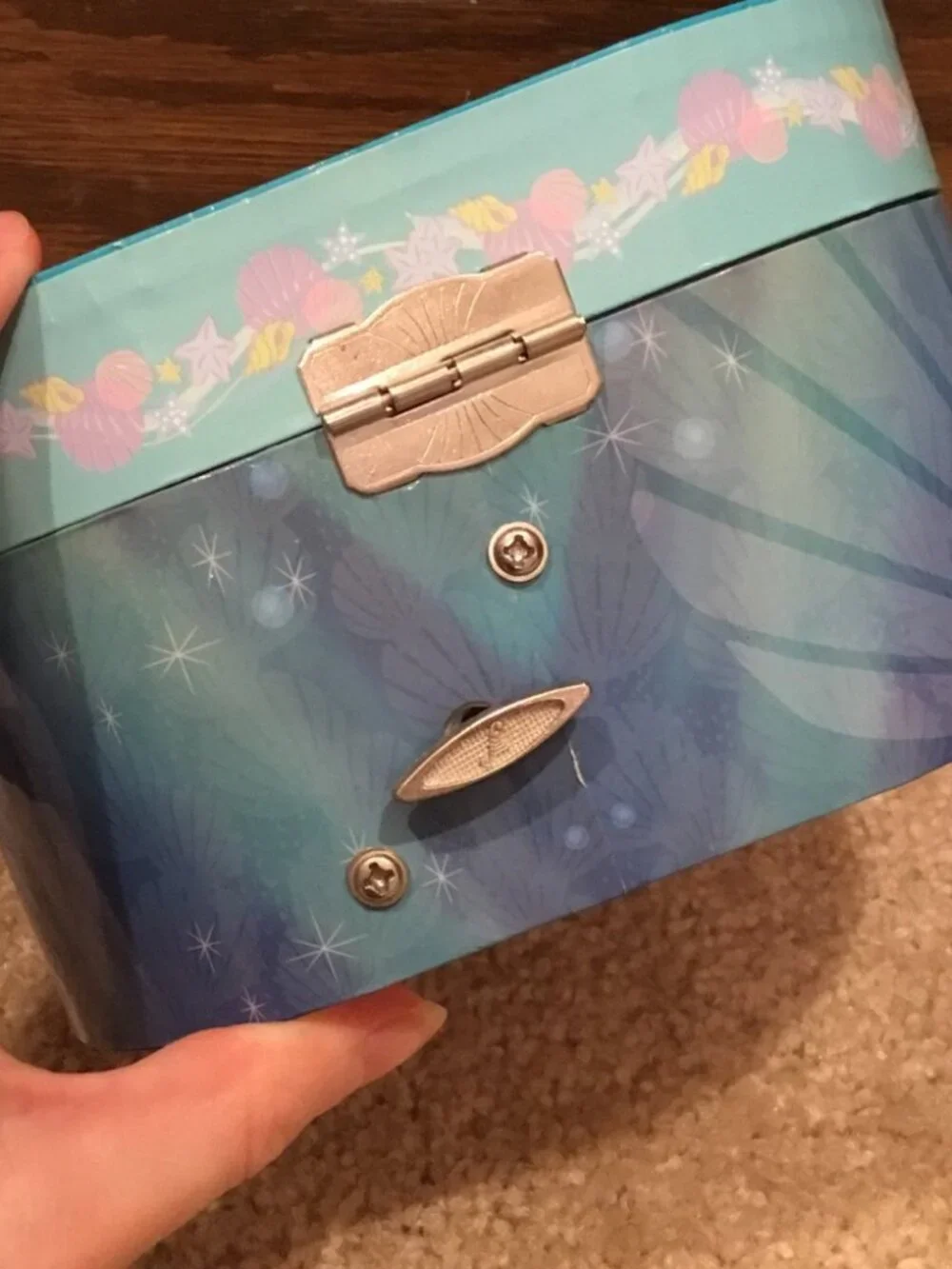 💕 3/$25 Rare Disney’s The Little Mermaid Heart Music Jewelry Box (1990’s)